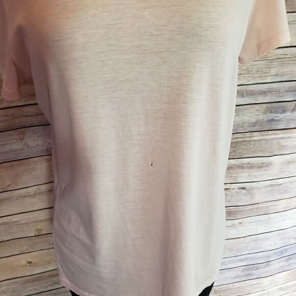 Vince pink tshirt rounded neckline - Picture 2 of 5